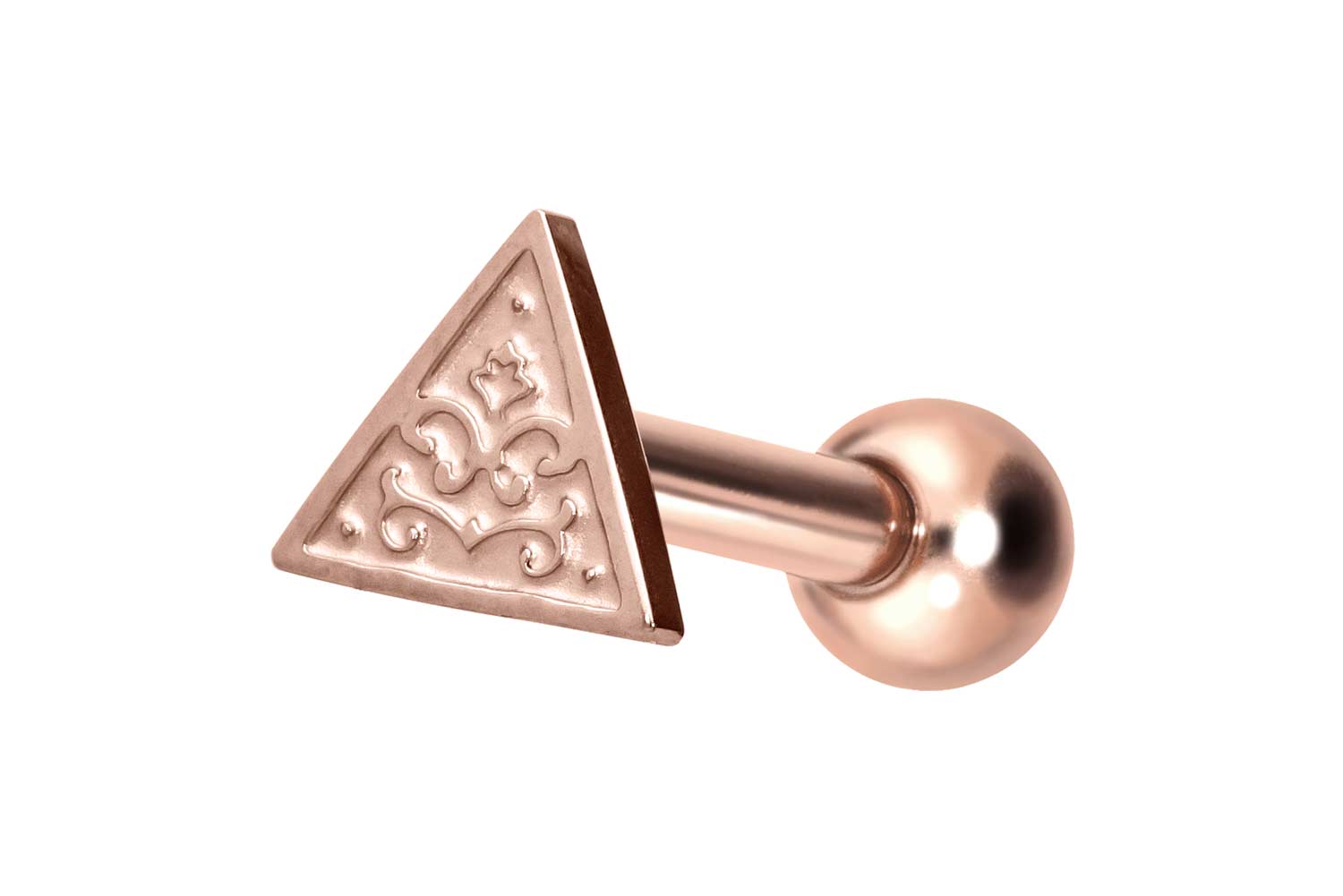 Titan Ohrpiercing mit Innengewinde DREIECK
